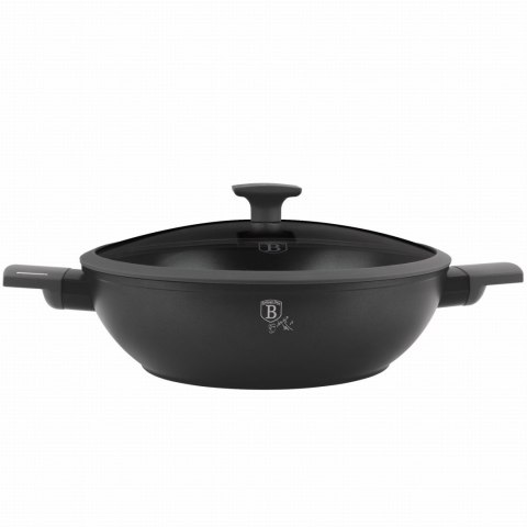 WOK TYTANOWY Z POKRYWKĄ 30CM BERLINGER HAUS ANTRACIT BH-8125