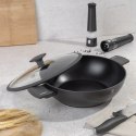 WOK TYTANOWY Z POKRYWKĄ 30CM BERLINGER HAUS ANTRACIT BH-8125