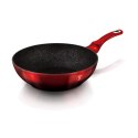 WOK Z POWŁOKĄ GRANITOWĄ 28cm BERLINGER HAUS METALLIC LINE BLACK BURGUNDY [BH-1625-N]