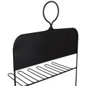 Wieszak uchwyt organizer na kieliszki do wina metalowy czarny VILDE 229040