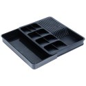 Wkład na sztućce do szuflady szuflad organizer rozsuwany czarny 40x31cm VILDE 229145