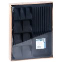 Wkład na sztućce do szuflady szuflad organizer rozsuwany czarny 40x31cm VILDE 229145