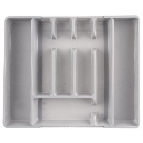 Wkład na sztućce do szuflady szuflad organizer rozsuwany szary 36.5x27.5-44cm ORION 150749