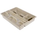 Wkład na sztućce do szuflady szuflad organizer szary 2-poziomowy 38.5x28cm ORION 150746