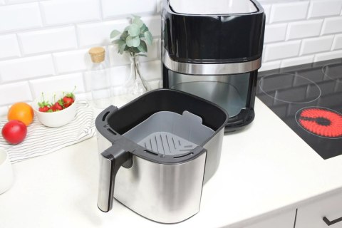 Wkład silikonowy do frytkownicy AIR FRYER kwadratowy szary forma 17CM BRUNBESTE BB-3375