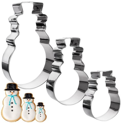 Wykrawacze do ciastek stalowe bałwan 13 cm 3 szt. LA CUCINA 121111-B