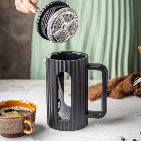 ZAPARZACZ DO HERBATY KAWY SZKLANY FRENCH PRESS 1000 ML CZARNY KLAUSBERG KB-7751