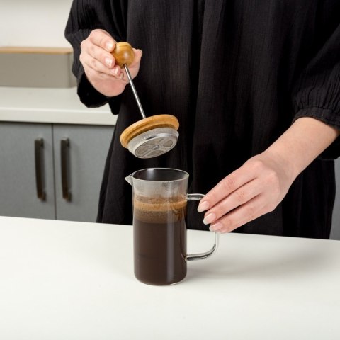 Zaparzacz szklany do herbaty kawy FRENCH PRESS tłokowy TERRESTRIAL 350 ml NAVA 10-225-010
