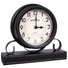 Zegar stołowy metalowy czarny 20.5cm HOME STYLING COLLECTION 569264