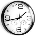 Zegar ścienny na ścianę biały z termometrem higrometrem 30cm VILDE 569614