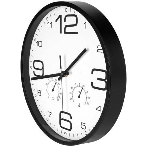 Zegar ścienny na ścianę biały z termometrem higrometrem 30cm VILDE 569614