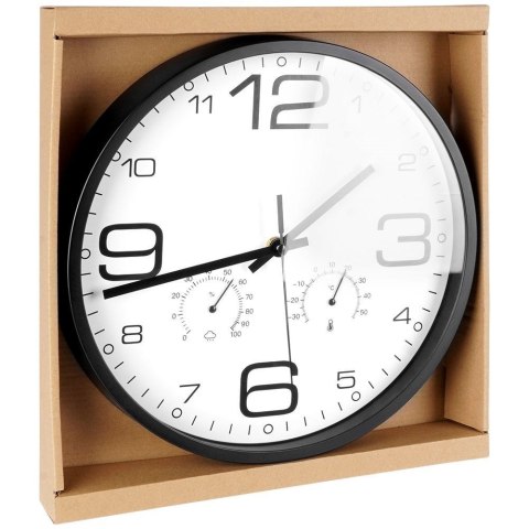 Zegar ścienny na ścianę biały z termometrem higrometrem 30cm VILDE 569614