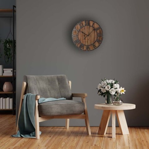 Zegar ścienny na ścianę drewniany 60cm VILDE 569125