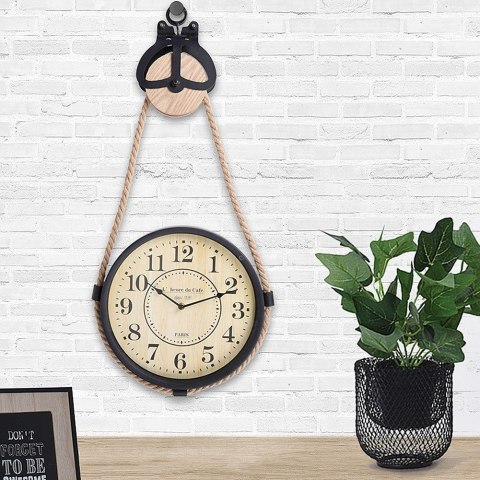 Zegar ścienny na ścianę metalowy 30cm VILDE 569036