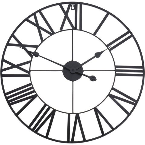 Zegar ścienny na ścianę metalowy czarny 57cm SEGNALE 130815