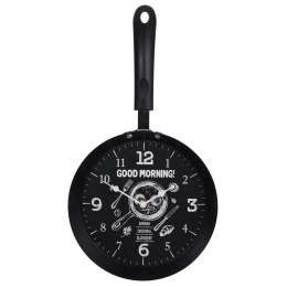 Zegar ścienny na ścianę metalowy czarny patelnia HOME STYLING COLLECTION 832108-C
