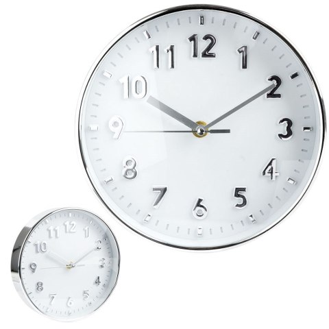 Zegar ścienny na ścianę srebrny 20cm VILDE 569370-S