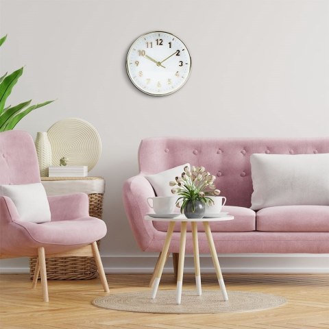 Zegar ścienny na ścianę złoty 20cm VILDE 569370-Z