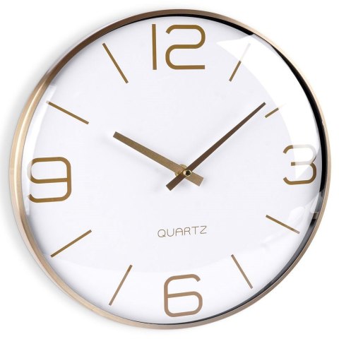 Zegar ścienny na ścianę złoty biały 30cm VILDE 569610-B