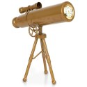 Zegar stołowy metalowy złoty teleskop 22cm VILDE 569422