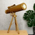 Zegar stołowy metalowy złoty teleskop 22cm VILDE 569422