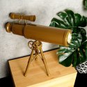 Zegar stołowy metalowy złoty teleskop 22cm VILDE 569422