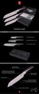 ZESTAW 3 NOŻY SANTOKU BERLINGER HAUS PHANTOM BH-2024