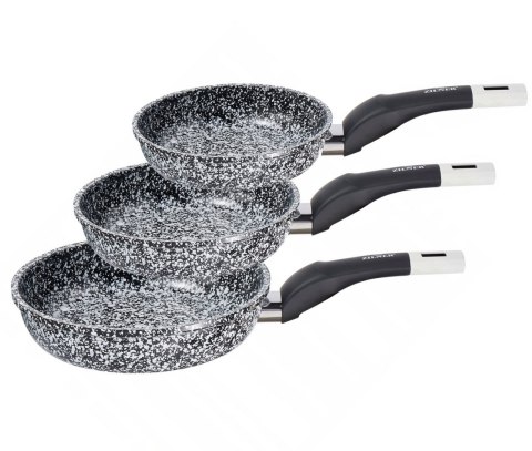 ZESTAW 3 PATELNI 20/24/28cm MARMUROWO-CERAMICZNYCH ZILNER ZL-7130