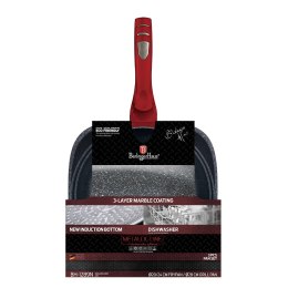 ZESTAW 3 PATELNI GRANITOWYCH 20/24/28CM BERLINGER HAUS METALLIC LINE BURGUNDY BH-1289-N