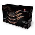 ZESTAW 3 PATELNI GRANITOWYCH 20/24/28CM BERLINGER HAUS METALLIC LINE ROSE GOLD BH-1278-N