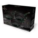 ZESTAW 3 PATELNI TYTANOWYCH BERLINGER HAUS METALLIC EMERALD BH-6167