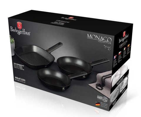 ZESTAW 3 PATELNI TYTANOWYCH BERLINGER HAUS MONACO BH-7096