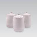 ZESTAW 3 POJEMNIKÓW CERAMICZNYCH NA KAWĘ HERBATĘ I CUKIER MAESTRO WHITE MR-20002-03CS