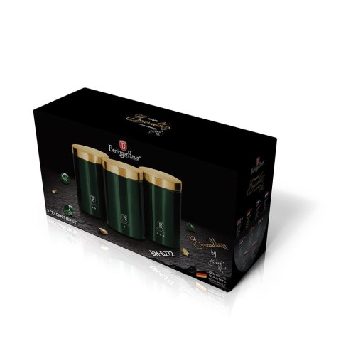 ZESTAW 3 POJEMNIKÓW KUCHENNYCH BERLINGER HAUS EMERALD METALLIC LINE BH-6272