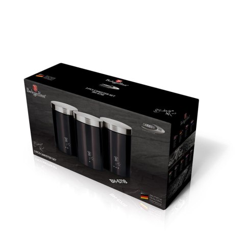 ZESTAW 3 POJEMNIKÓW KUCHENNYCH CARBON PRO METALLIC LINE BH-6718