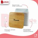 ZESTAW 4 POJEMNIKÓW KAWA HERBATA CUKIER SÓL BRUNBESTE BB-4262 (NAPISY PL)