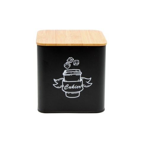 ZESTAW 4 POJEMNIKÓW KAWA HERBATA CUKIER SÓL BRUNBESTE BB-4263 (NAPISY PL)