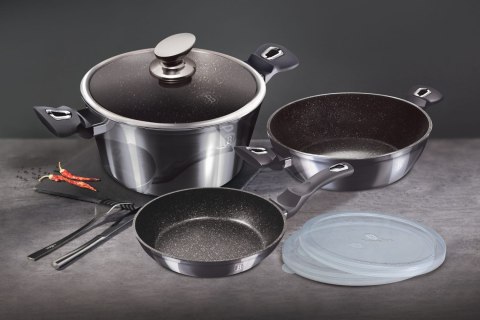 ZESTAW GARNKÓW Z POWŁ. GRANITOWĄ 6 EL. BERLINGER HAUS Carbon Pro BH-6905