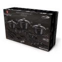 ZESTAW GARNKÓW Z POWŁ. GRANITOWĄ + NOŻE 17 EL. BERLINGER HAUS Carbon Pro BH-6920
