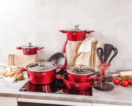 ZESTAW GARNKÓW Z POWŁOKĄ GRANITOWĄ 15 EL. ZILNER CHERRY RED ZL-8516