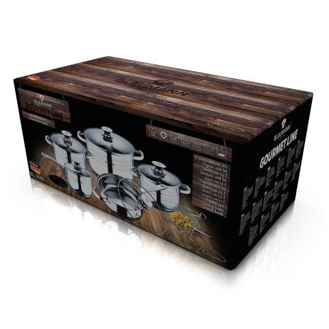 ZESTAW GARNKÓW ZE STALI NIERDZEWNEJ 13 EL. BLAUMANN GOURMET LINE BL-3165