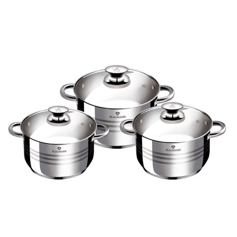 ZESTAW GARNKÓW ZE STALI NIERDZEWNEJ 6 EL. BLAUMANN GOURMET LINE BL-3174