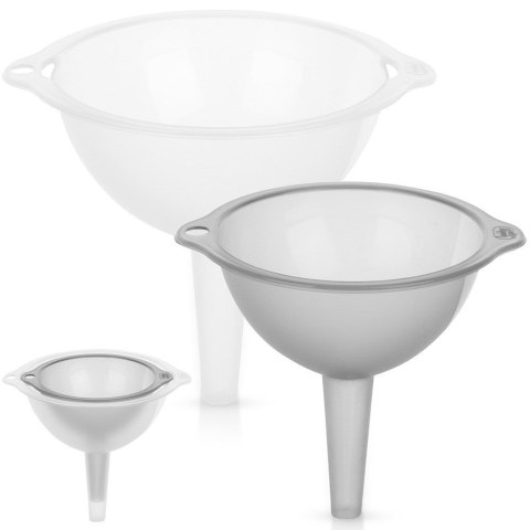 ZESTAW LEJKÓW KUCHENNYCH 2 SZTUKI 10/12 CM LEJEK DO BUTELEK SŁOIKÓW SOKÓW EXCELLENT HOUSEWARE 259705