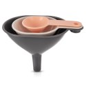 ZESTAW LEJKÓW KUCHENNYCH 3-ELE 8.5X4 / 10X5.5 / 11.5X7CM LEJEK DO BUTELEK SŁOIKÓW SOKÓW ORION 120458