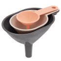 ZESTAW LEJKÓW KUCHENNYCH 3-ELE 8.5X4 / 10X5.5 / 11.5X7CM LEJEK DO BUTELEK SŁOIKÓW SOKÓW ORION 120458