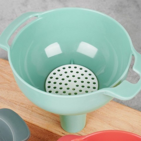 ZESTAW LEJKÓW KUCHENNYCH Z SITKIEM 10/8/6 CM 4-ELE LEJEK SITKO EXCELLENT HOUSEWARE 259731
