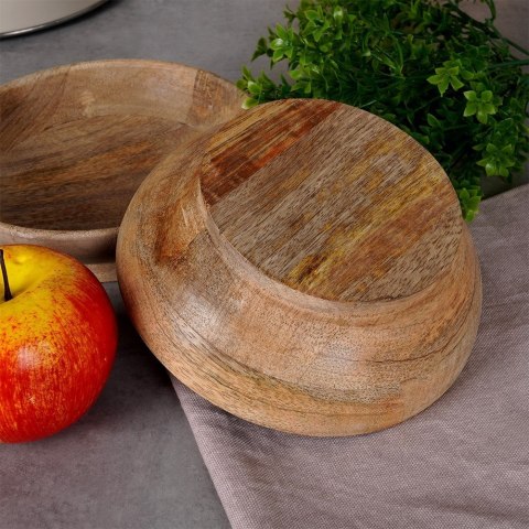 ZESTAW MISEK DREWNIANYCH DO SERWOWANIA 2 SZTUKI 16CM 400ML HOME STYLING COLLECTION 259648