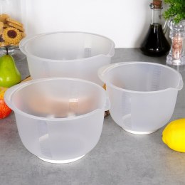 ZESTAW MISEK KUCHENNYCH DO MIKSOWANIA Z MIARKĄ 1.5 / 2 / 2.5L 3 SZTUKI EXCELLENT HOUSEWARE 259367