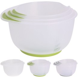 ZESTAW MISEK KUCHENNYCH DO MIKSOWANIA Z MIARKĄ 1.5 / 2 / 2.5L 3 SZTUKI MISKA EXCELLENT HOUSEWARE 110737