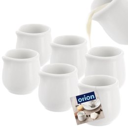 ZESTAW MLECZNIKÓW PORCELANOWYCH BIAŁY 6-ELE DZBANUSZEK NA MLEKO SOS MONA 40 ML ORION 155309